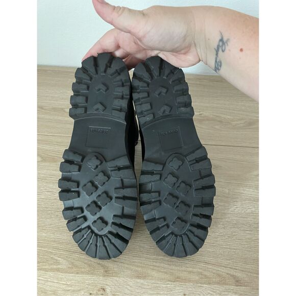 Dolce Vita Chelsea Boots Women 6.5 Black Leather Lug Sole Ankle‎ Pull On Chunky - Picture 6 of 7